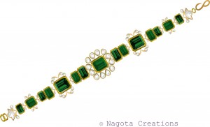 Kundan Meena - Emerald Bracelet