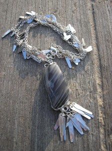 Moonstone necklace, big and beautiful