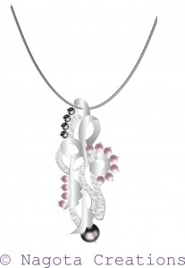 Pearl Pendant with White Gold and Diamonds