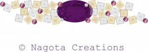 Concentric Bracelet with Diamonds , Amethyst and Pink Tourmaline in yellow & white gold