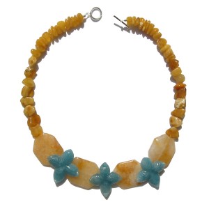 Stones used : Citrine, Amber, Amazonite