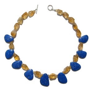 Stones used : Citrine, Lapis Lazuli