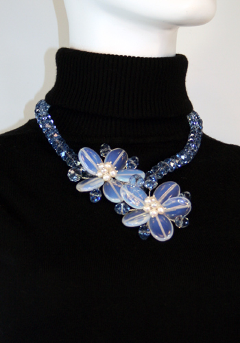 Blue moonstone necklace