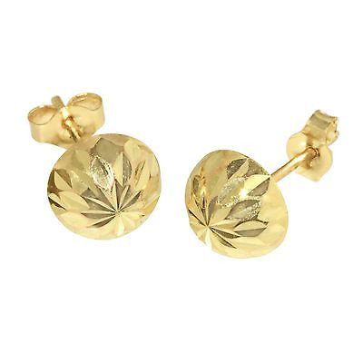 14k gold half ball stud earrings